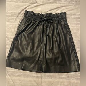 Elegant Black pleather Skirt